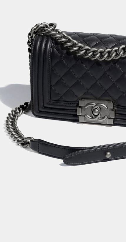 chanel le boy light blue|chanel black boyfriend bag.